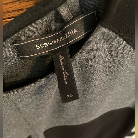 BCBG MaxAzaria | fitted bodycon dress with blocking detail, back zipper - Picture 7 of 7